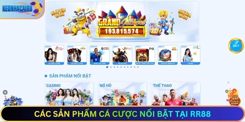 Các Sản Phẩm Cá Cược Nổi Bật Tại RR88