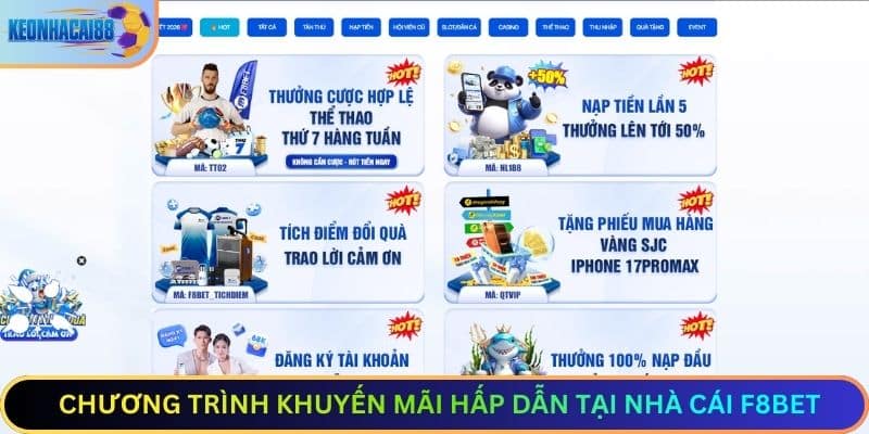 Chương Trình Khuyến Mãi Hấp Dẫn Tại nhà cái F8BET