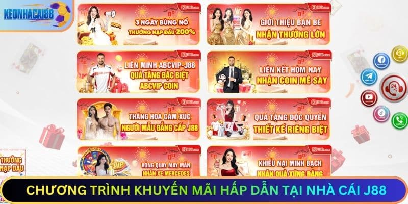 Chương Trình Khuyến Mãi HẤP DẪN Tại nhà cái J88