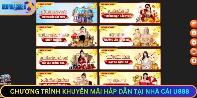 Chương Trình Khuyến Mãi HẤP DẪN Tại nhà cái U888