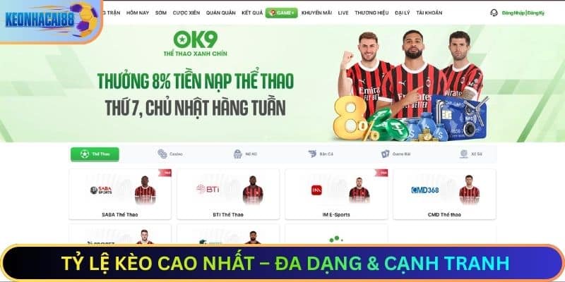 Tỷ Lệ Kèo CAO NHẤT – Đa Dạng & Cạnh Tranh